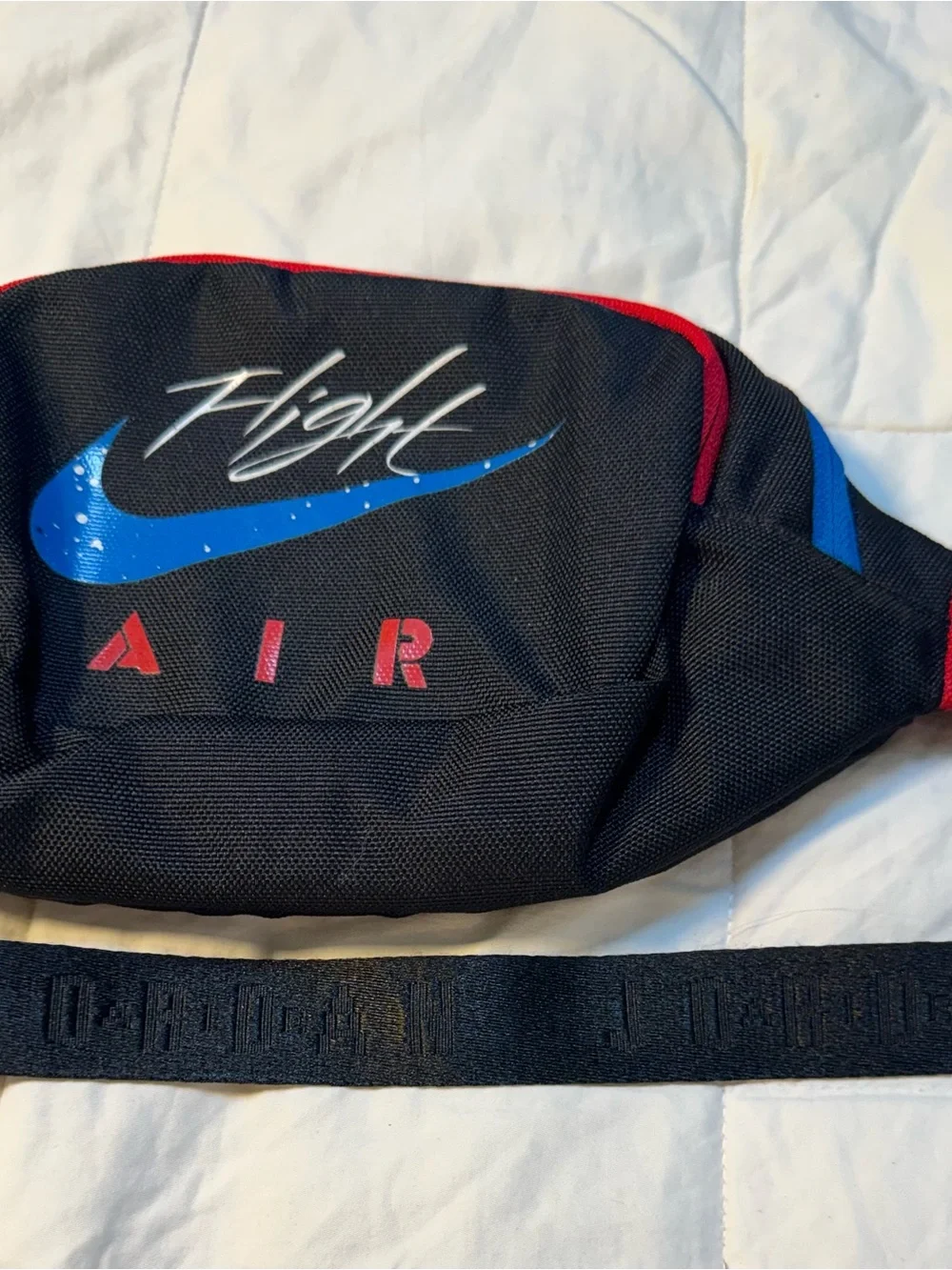 Nike Jordan Flight Air Fanny Pack Waist Bag Black Red Blue Crossbody